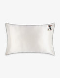 Slip Queen Letter-Embroidered Silk Pillowcase 51cm x 76cm