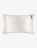 Slip Queen Letter-Embroidered Silk Pillowcase 51cm x 76cm