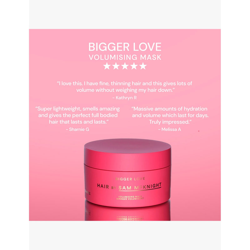 Sam McKnight Bigger Love treatment mask 200ml, imported from the UK