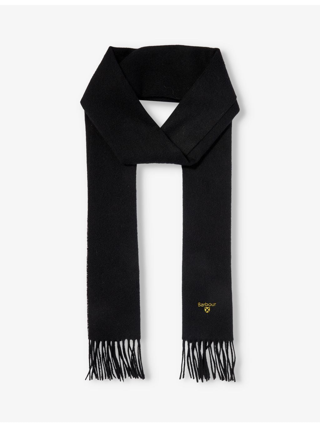 Barbour wool scarf with tasselled trim, 180cm, UK version