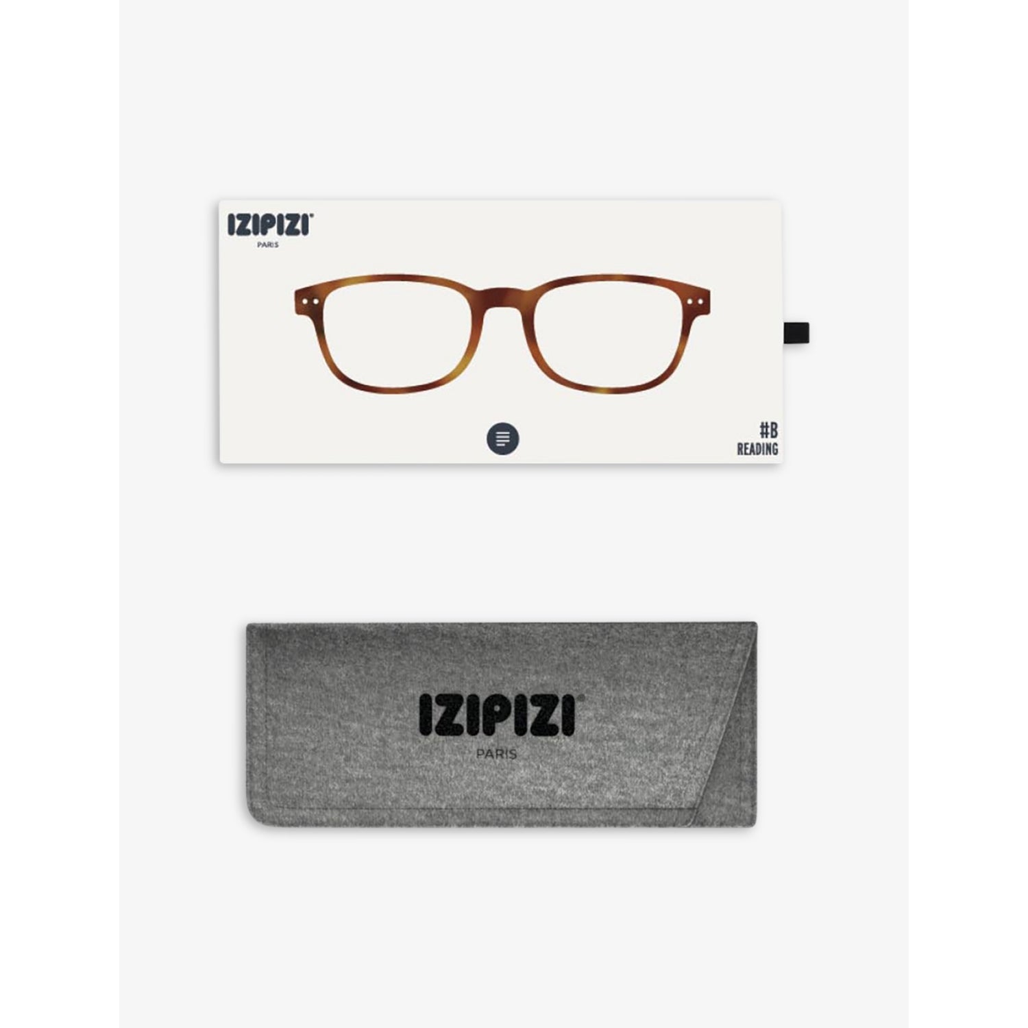 Izipizi square havane reading glasses with flexi hinge (British brand)