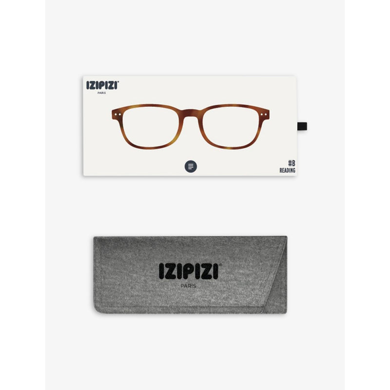 Izipizi square havane reading glasses with flexi hinge (British brand)