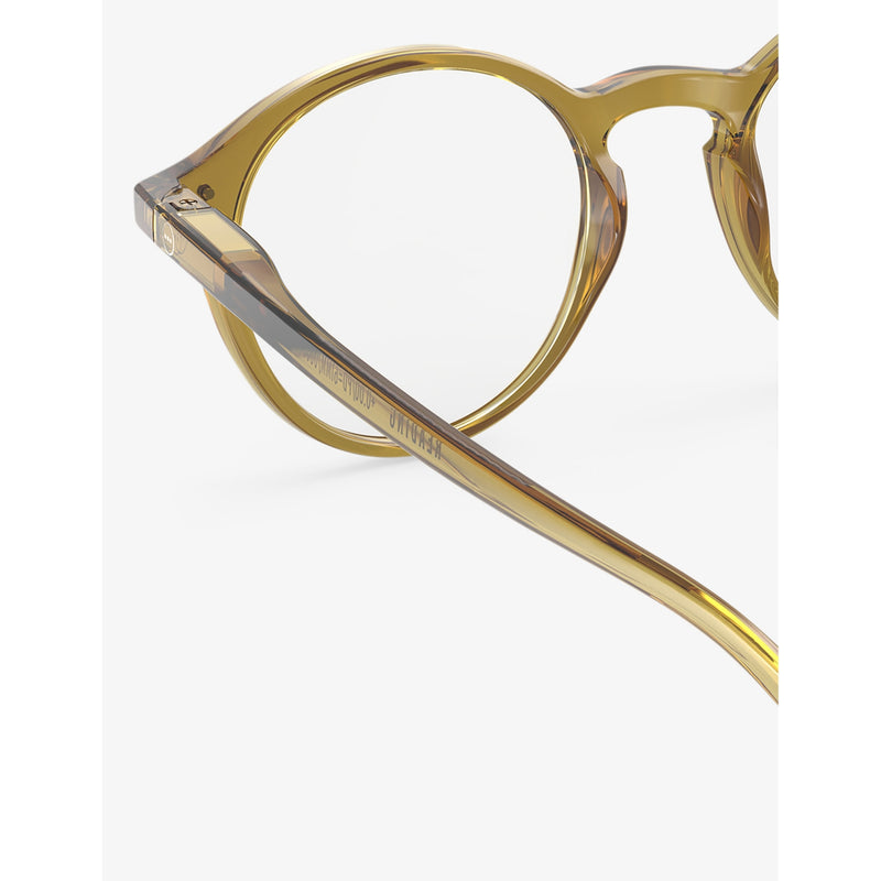 Izipizi round reading glasses golden green, imported from the UK
