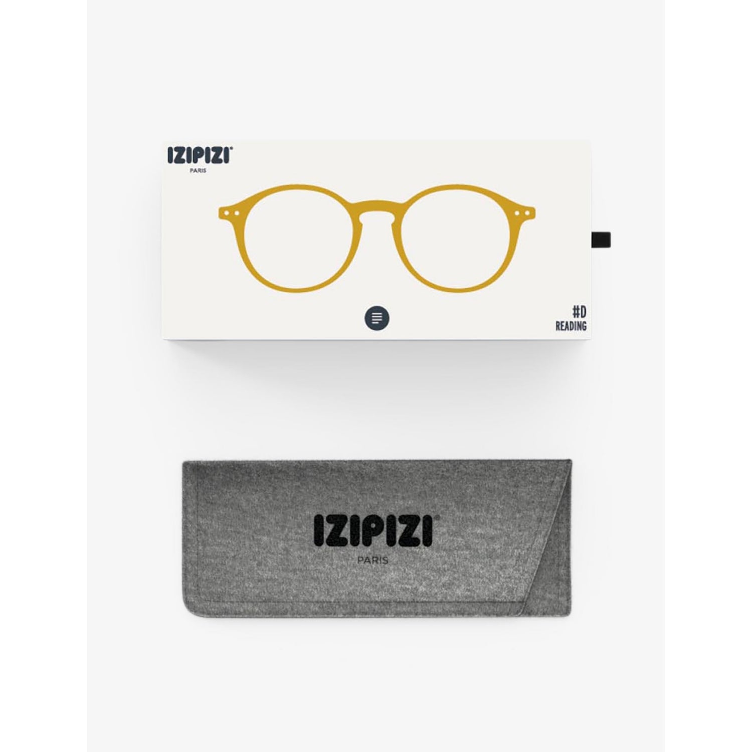 Izipizi round reading glasses golden green, imported from the UK
