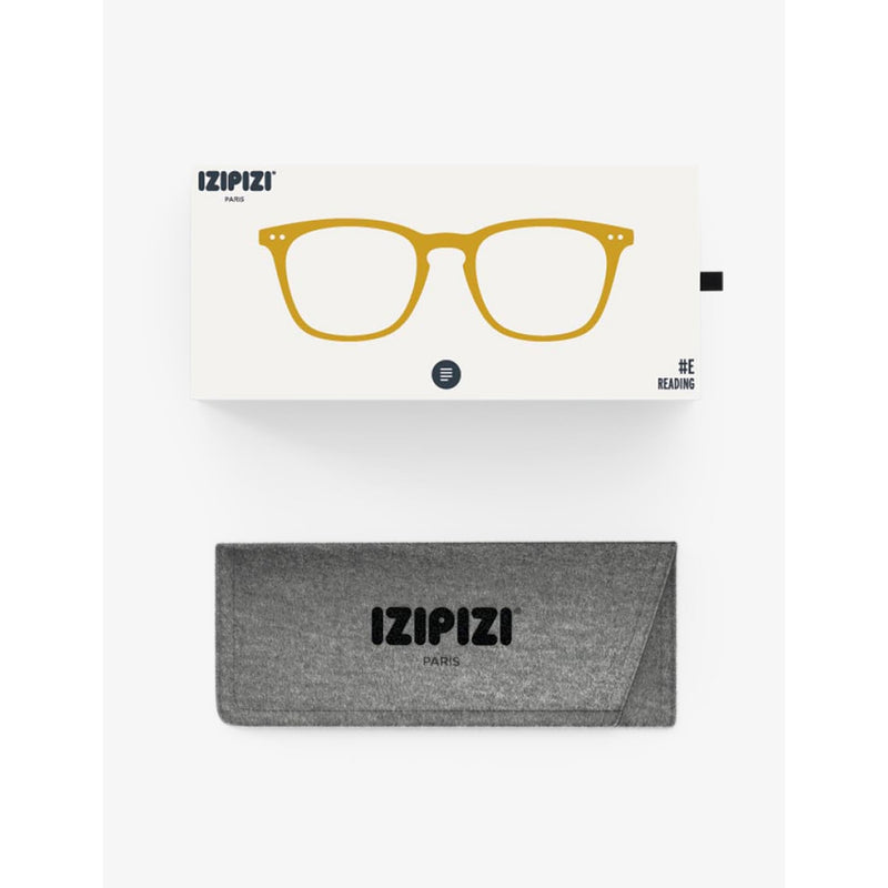 Izipizi golden green square reading glasses, imported from the UK