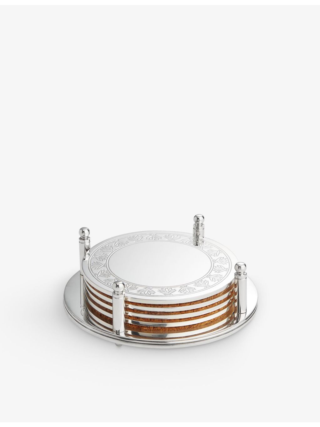 Soho Home silver-plated coasters set of four 13cm (British brand)