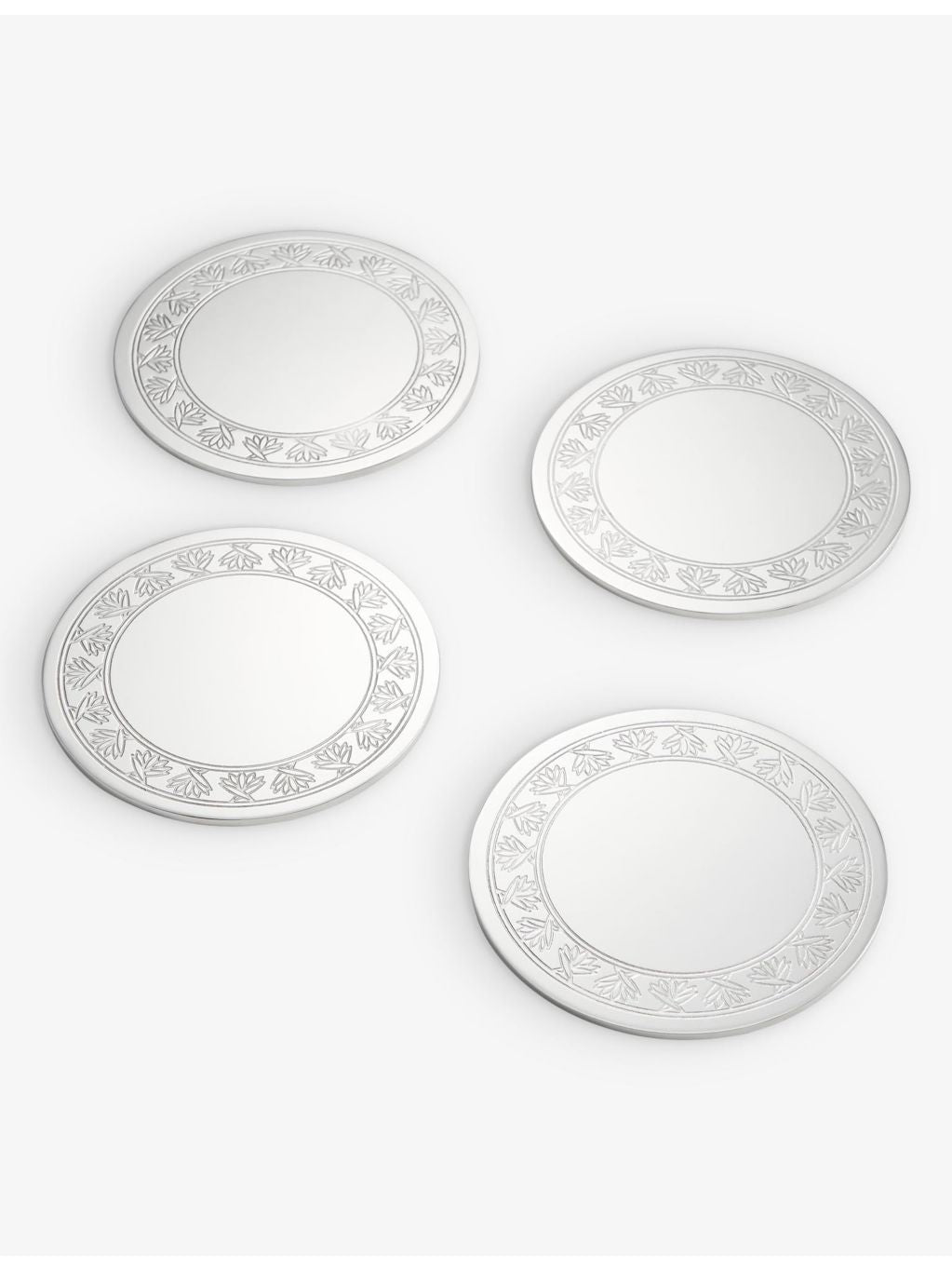 Soho Home silver-plated coasters set of four 13cm (British brand)