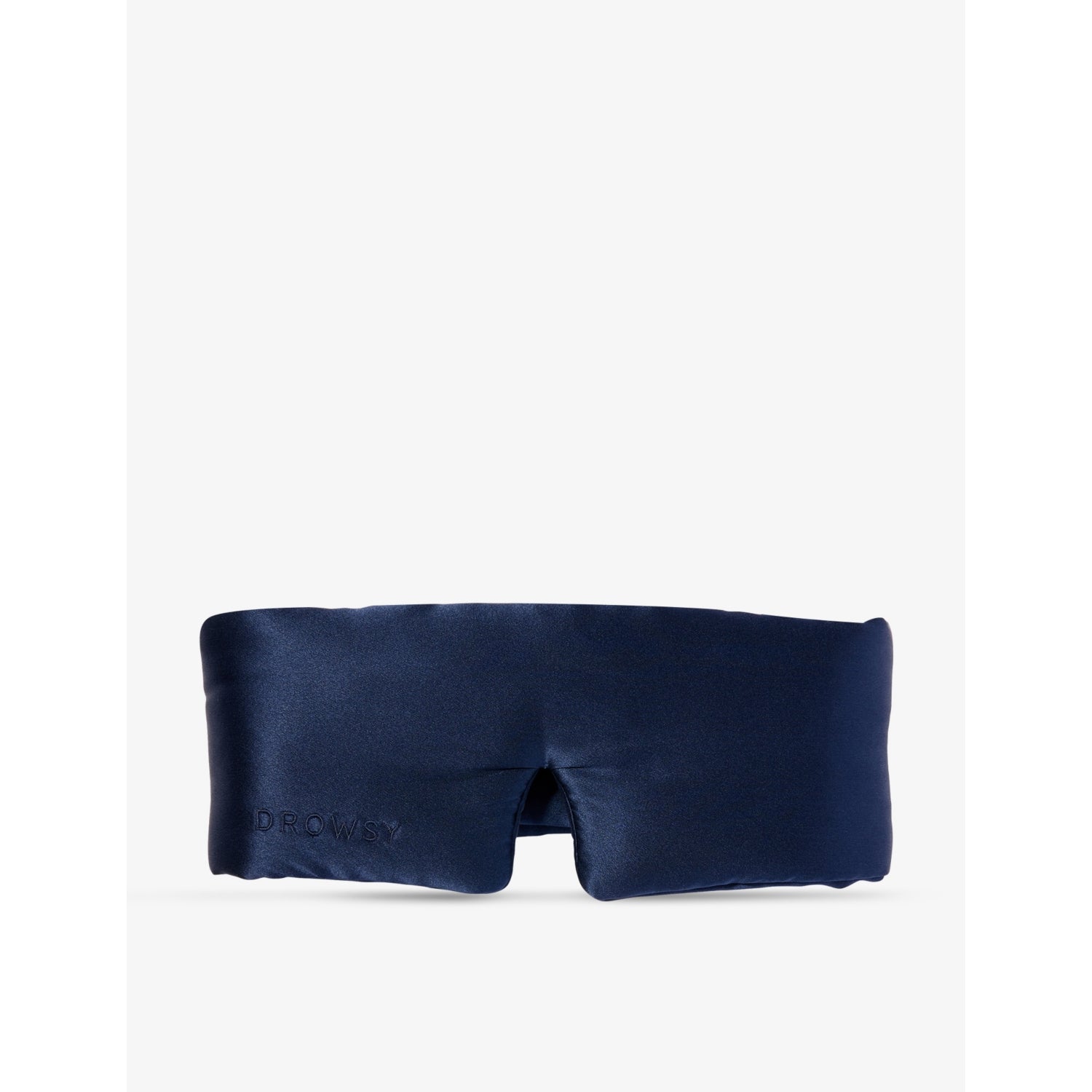 Brand-embroidered padded silk sleep mask - Dusty Gold