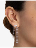 Astrid & Miyu Gleam rhodium-plated sterling-silver drop studs, UK version