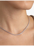 Astrid & Miyu Gleam rhodium-plated chain necklace 40cm - British product