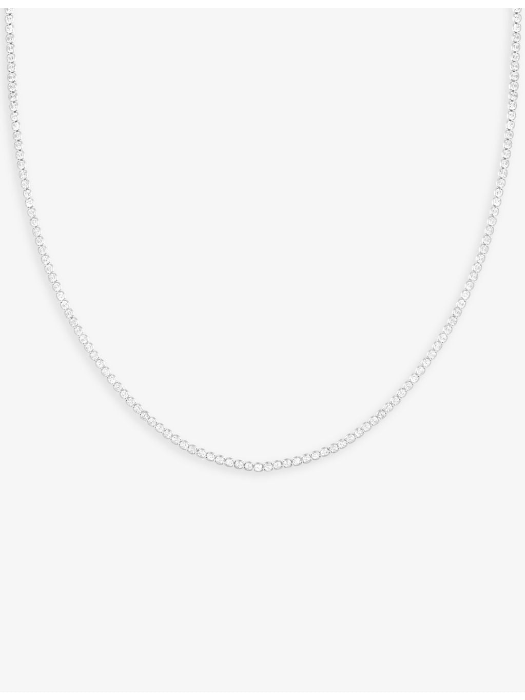 Astrid & Miyu Gleam rhodium-plated chain necklace 40cm - British product