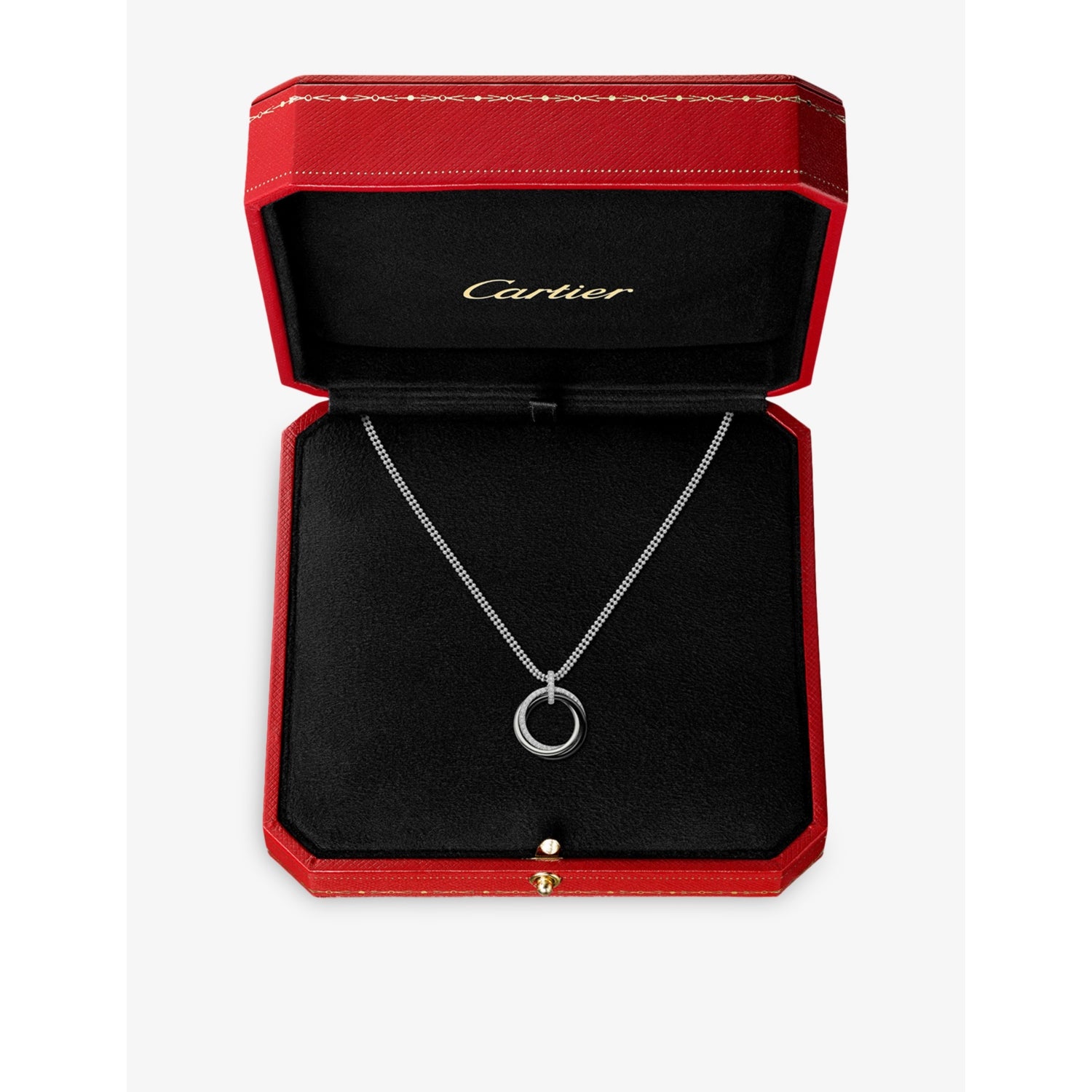 Cartier Trinity diamond pendant in 18ct white gold, imported from the UK