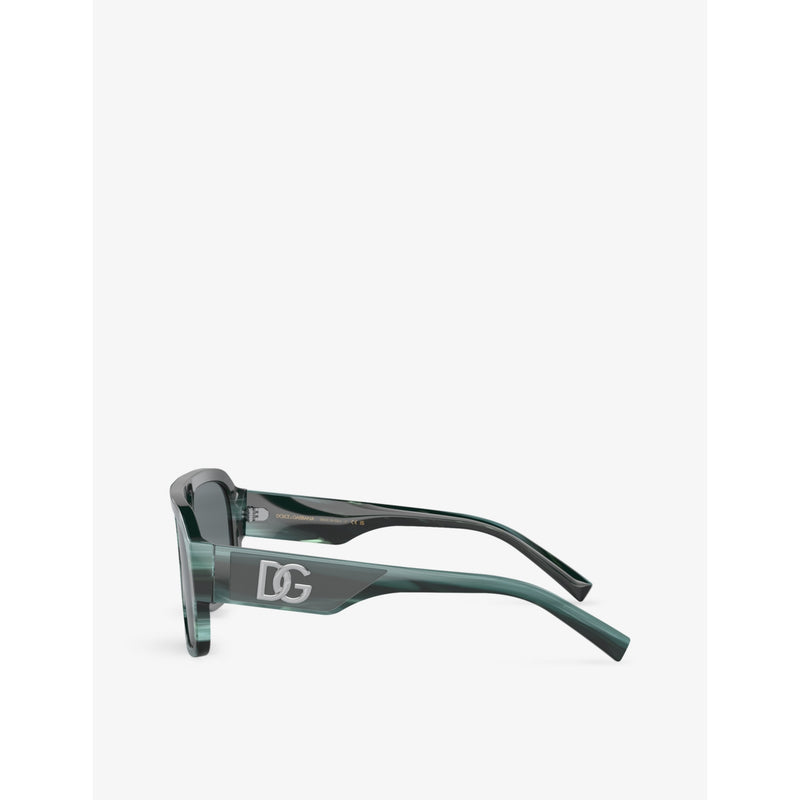 Dolce & Gabbana DG4403 pilot-frame tortoiseshell acetate sunglasses, UK version