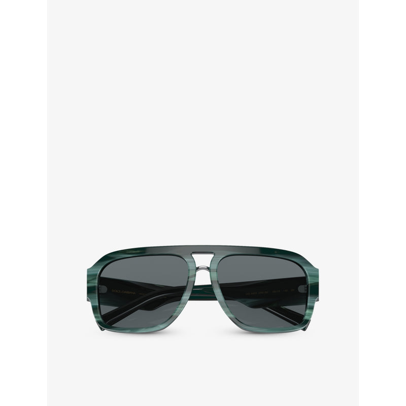Dolce & Gabbana DG4403 pilot-frame tortoiseshell acetate sunglasses, UK version