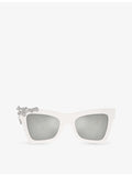 Dolce & Gabbana cat-eye acetate sunglasses DG4434, imported from the UK