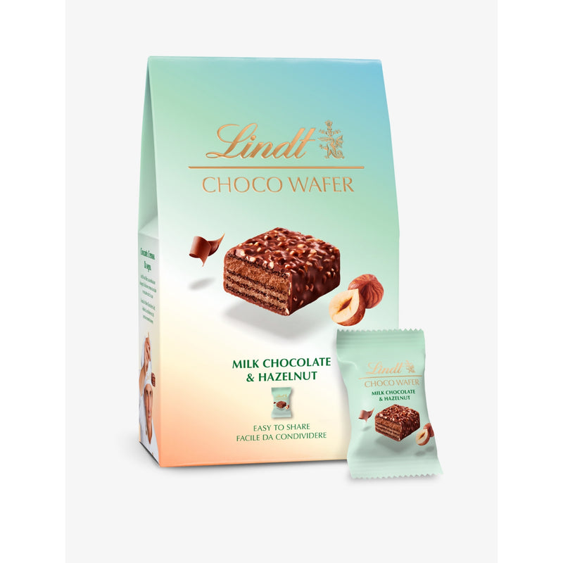 Lindt milk chocolate hazelnut wafers box of eight, UK version