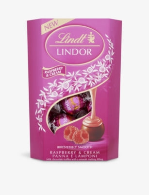 Lindt Lindor raspberry milk chocolate truffles 200g - British product