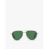Cartier CT0425S pilot-frame metal sunglasses - British product