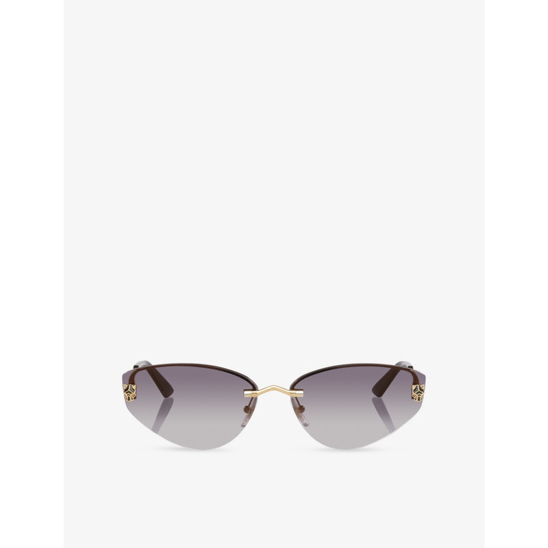 Cartier cat-eye frame metal sunglasses (British brand)