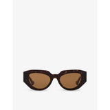 Gucci GG1421S tortoiseshell acetate rectangle sunglasses - British product