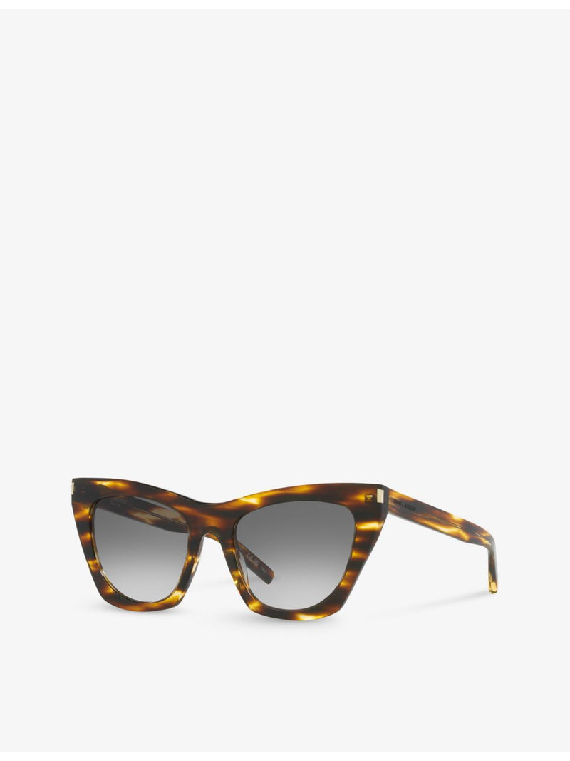 Saint Laurent SL214 cat-eye acetate sunglasses, imported from the UK