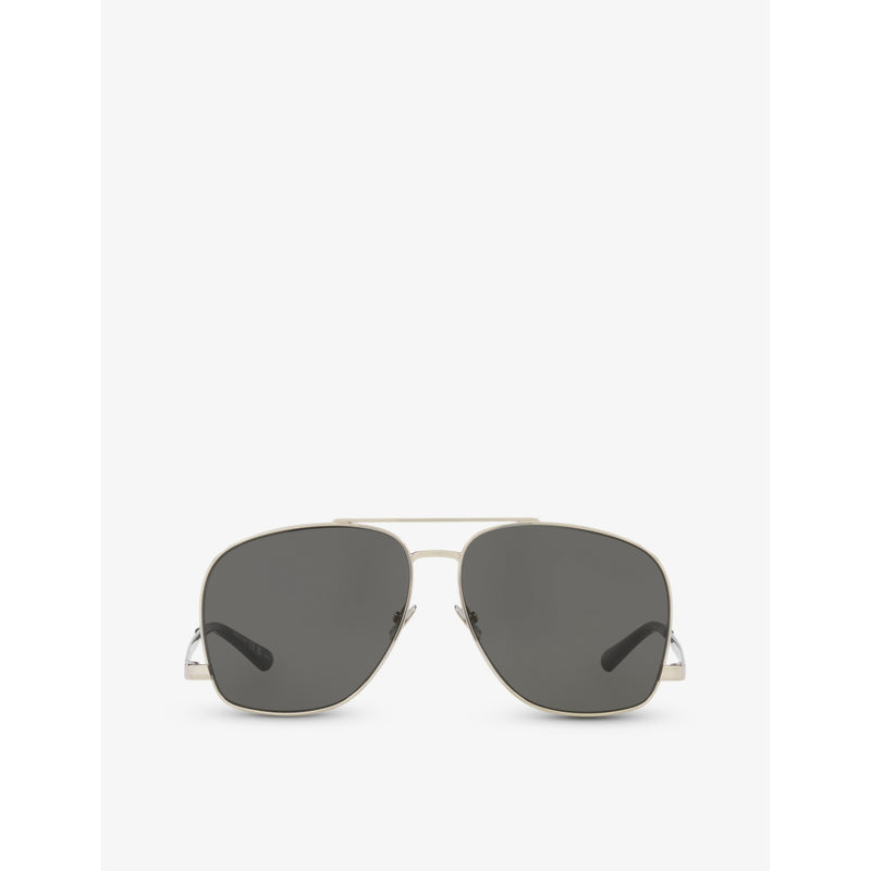 Saint Laurent pilot-frame metal sunglasses, imported from the UK