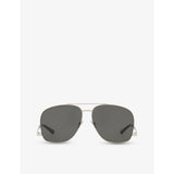 Saint Laurent pilot-frame metal sunglasses, imported from the UK