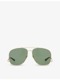 Saint Laurent pilot frame metal sunglasses YS000528, imported from the UK