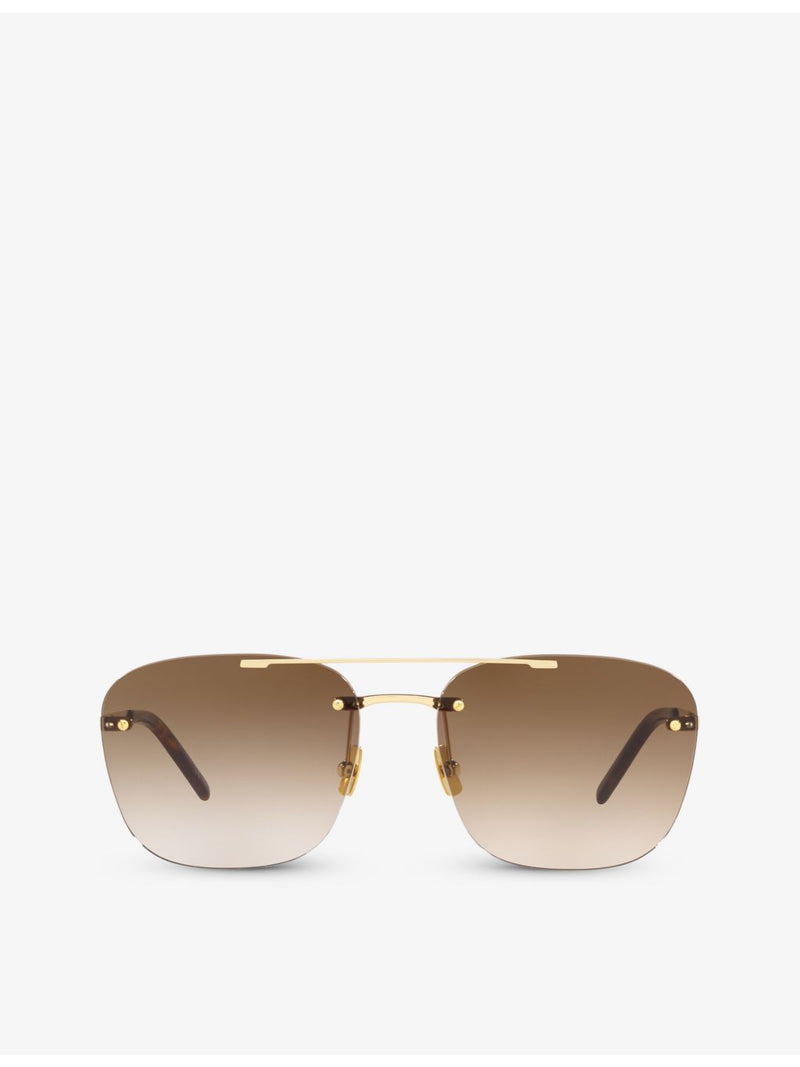 Saint Laurent rimless pilot metal sunglasses - British product
