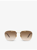 Saint Laurent rimless pilot metal sunglasses - British product