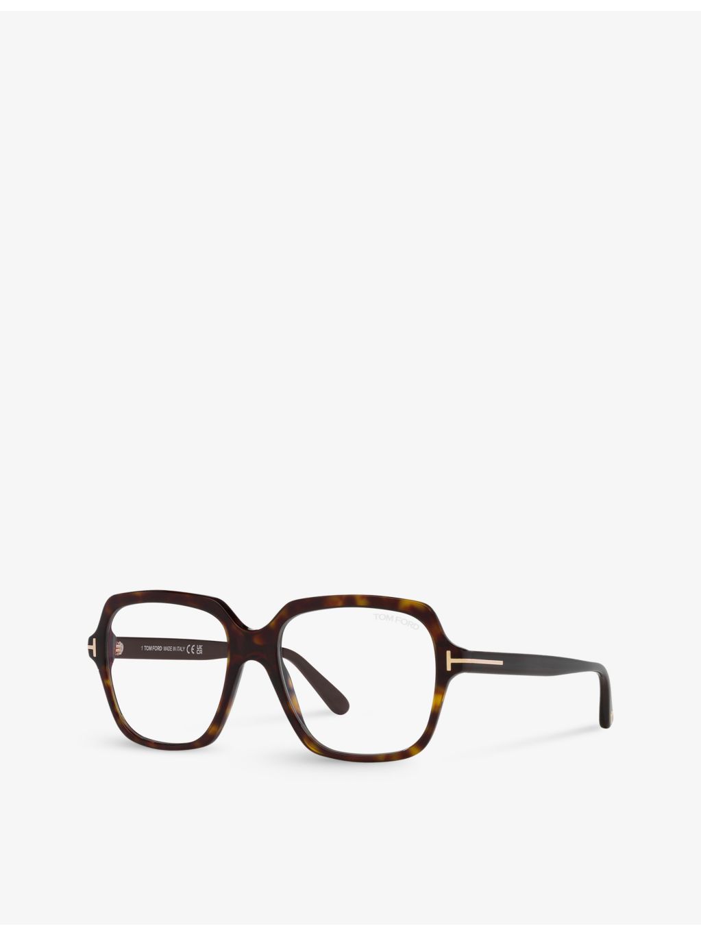 Tom Ford FT5908 irregular tortoiseshell acetate glasses - British product