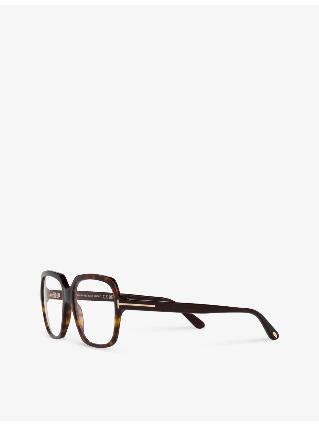 Tom Ford FT5908 irregular tortoiseshell acetate glasses - British product