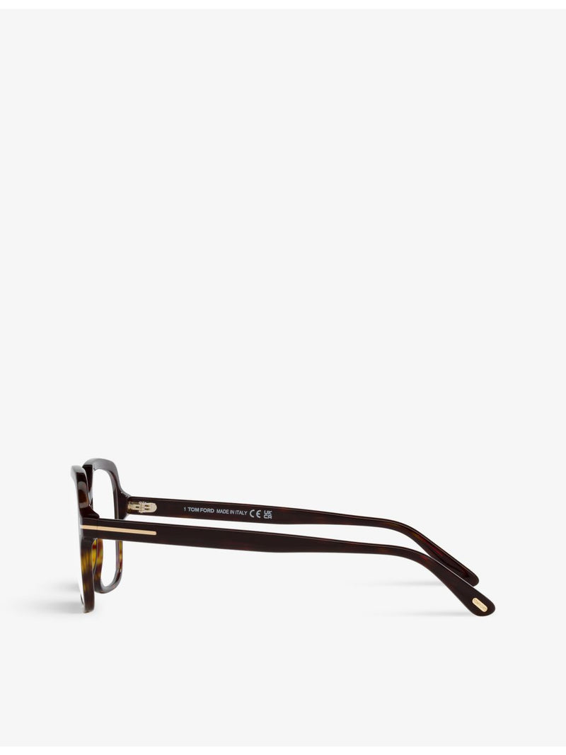 Tom Ford FT5908 irregular tortoiseshell acetate glasses - British product