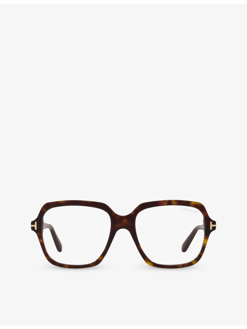 Tom Ford FT5908 irregular tortoiseshell acetate glasses - British product