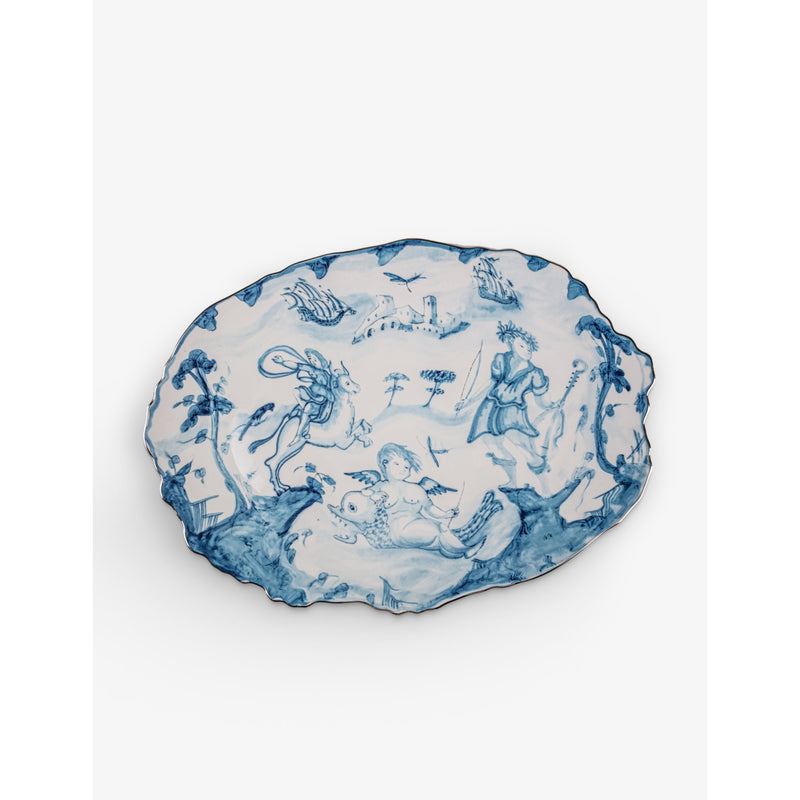 Seletti acid distorted porcelain tray 42cm - British product