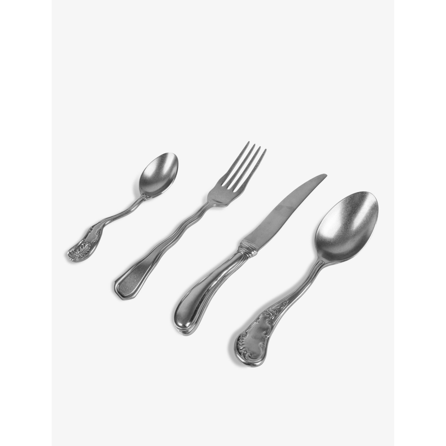 Seletti Acid curved stainless-steel cutlery set of four, UK version