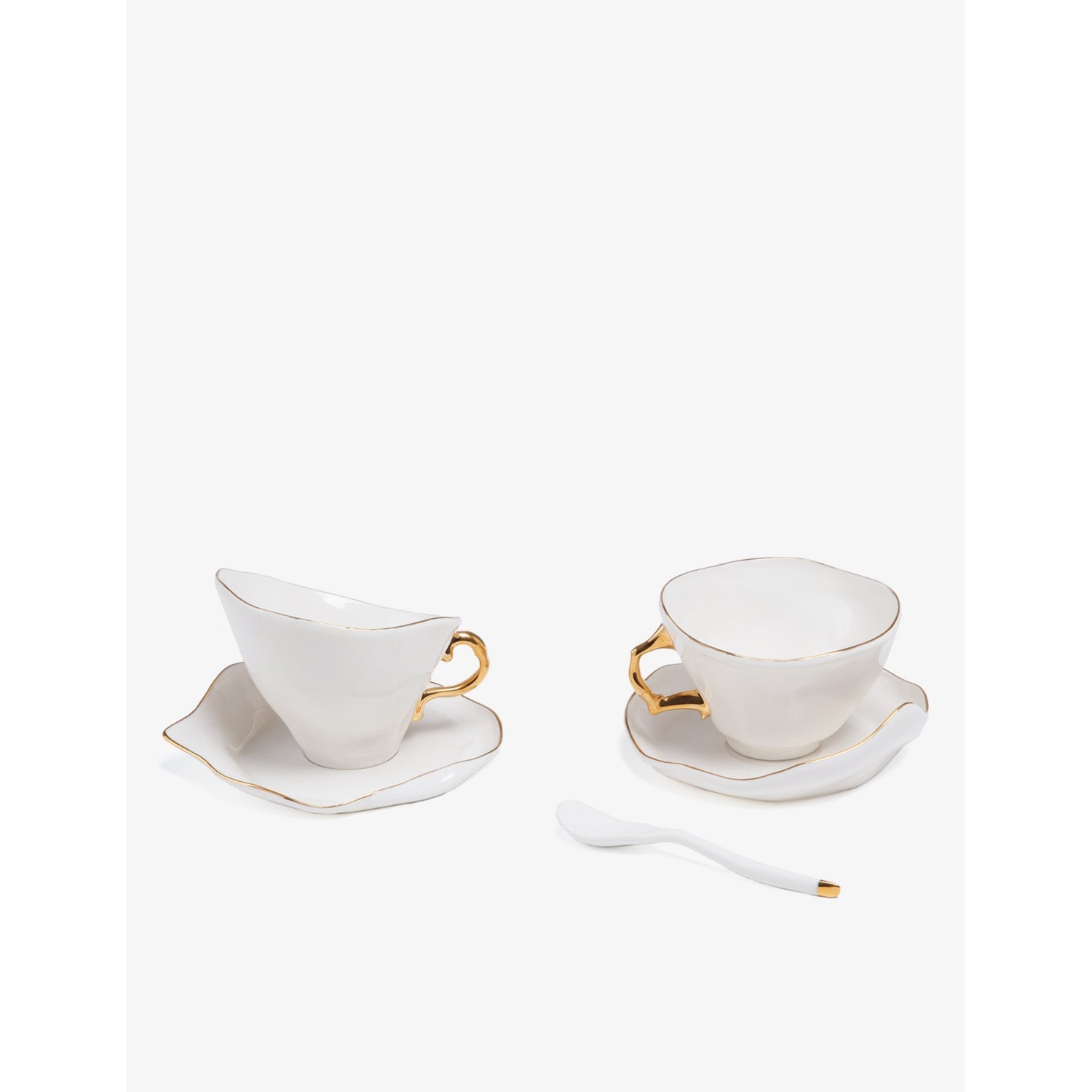 Seletti Meltdown porcelain tea set of two, UK version