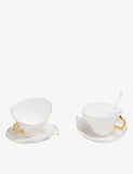 Seletti Meltdown porcelain tea set of two, UK version