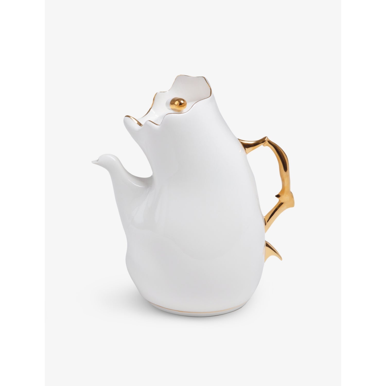 Seletti Meltdown curved porcelain teapot 23cm (British brand)