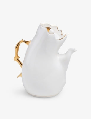 Seletti Meltdown curved porcelain teapot 23cm (British brand)