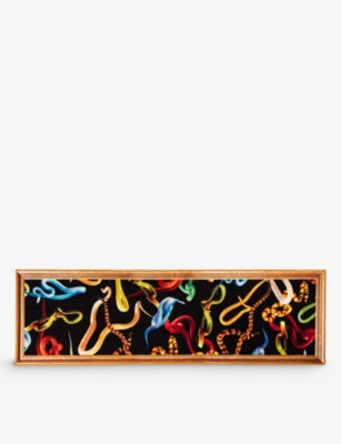 Seletti snake print woven kitchen mat 60x200cm (British brand)