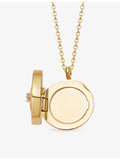 Astley Clarke Polaris gold-plated locket with onyx and sapphire (British brand)