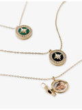 Astley Clarke Polaris gold-plated locket with onyx and sapphire (British brand)
