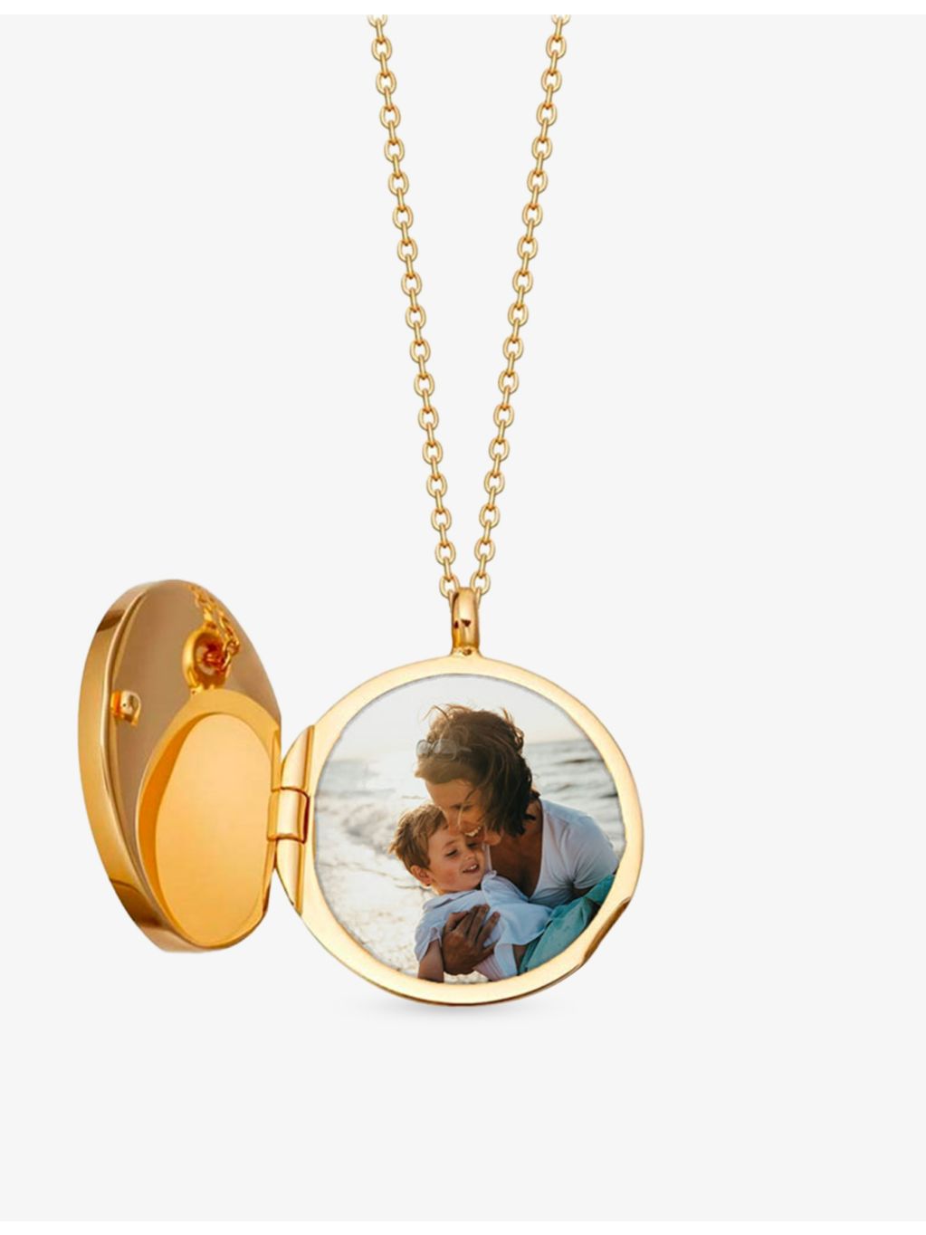 Astley Clarke large gold-plated malachite locket necklace (British brand)