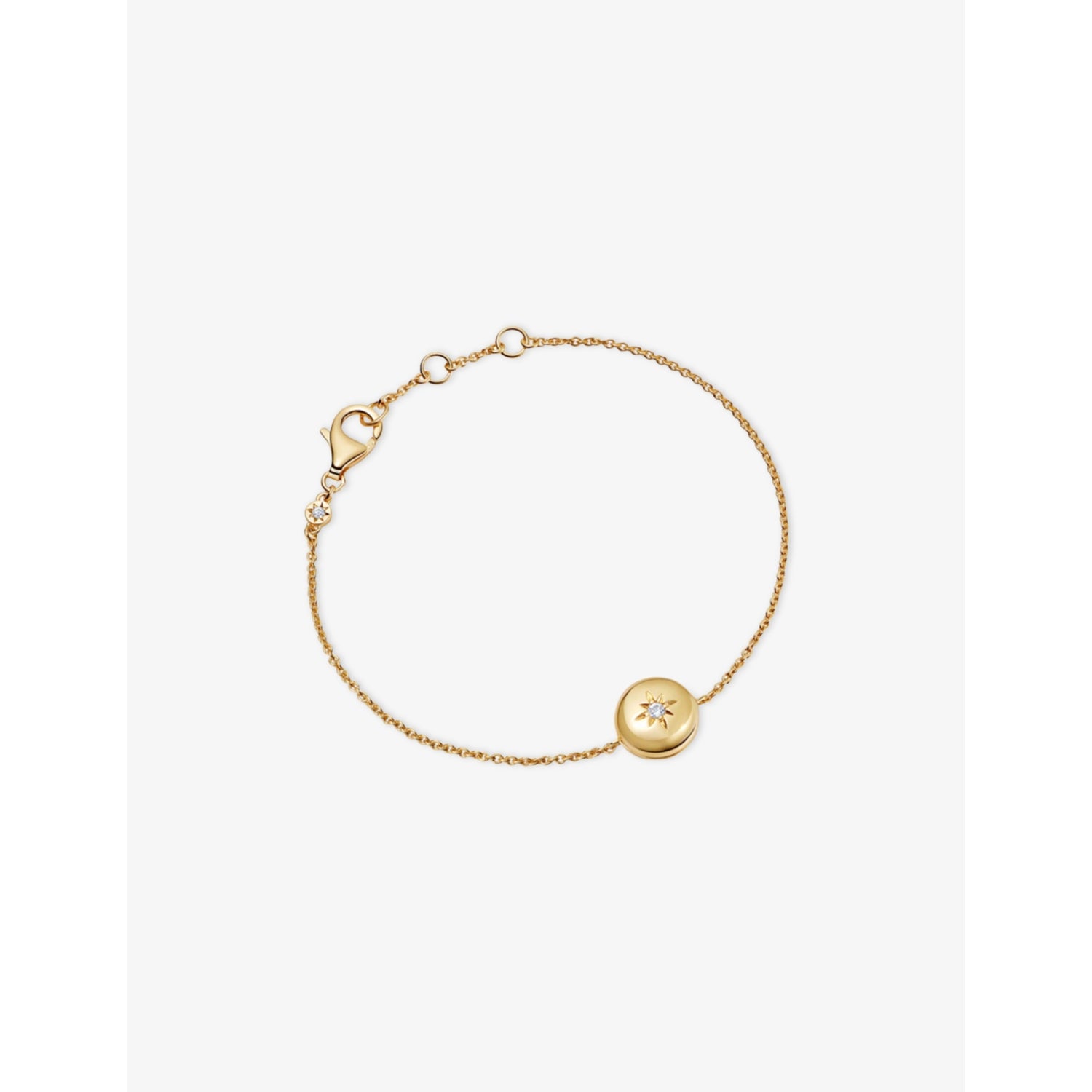 Astley Clarke locket bracelet 18ct gold-plated sterling silver, imported from the UK