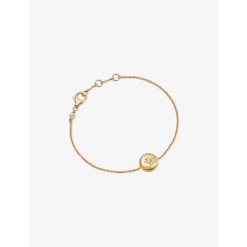 Astley Clarke locket bracelet 18ct gold-plated sterling silver, imported from the UK