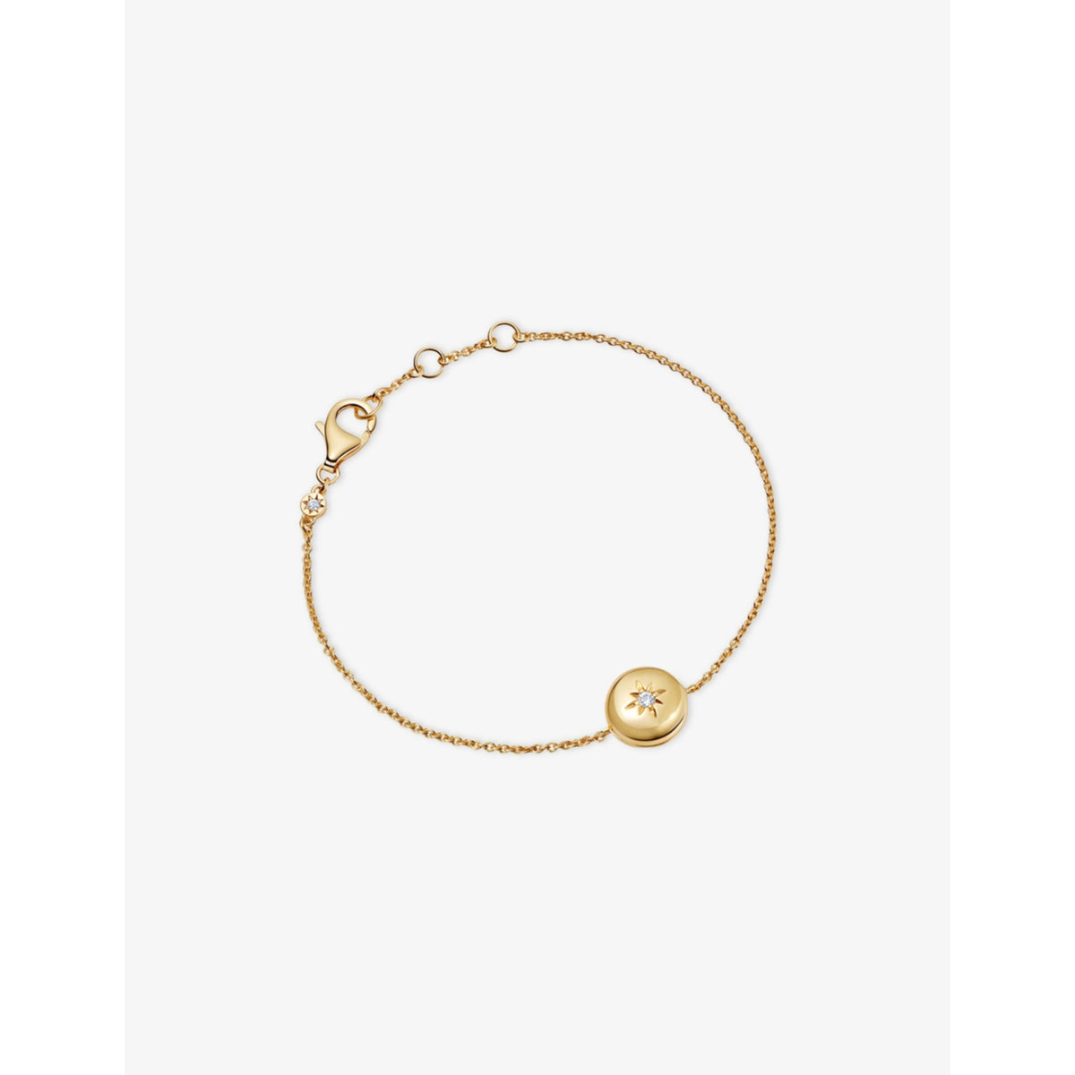 Astley Clarke locket bracelet 18ct gold-plated sterling silver, imported from the UK
