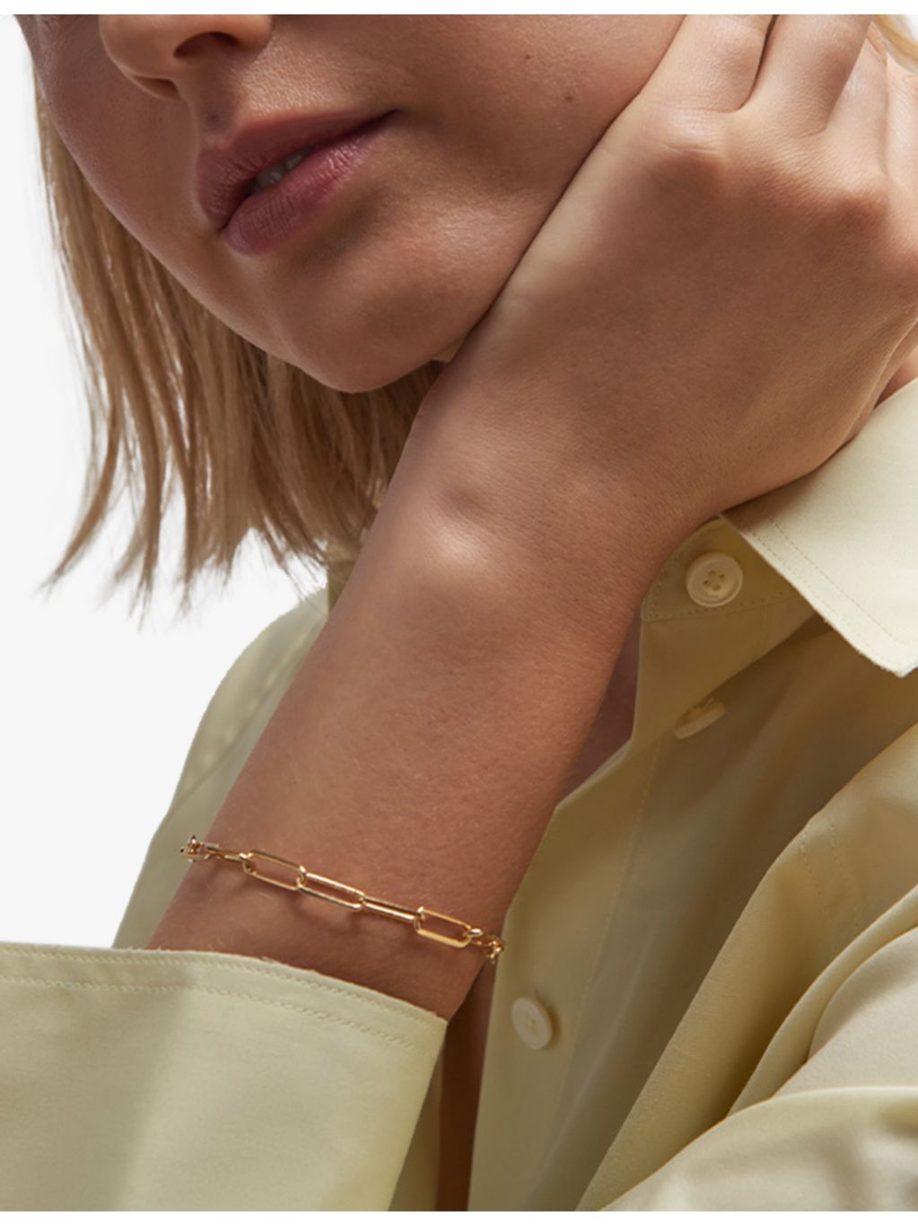 Astley Clarke 18ct yellow gold vermeil chain bracelet 185mm - British product