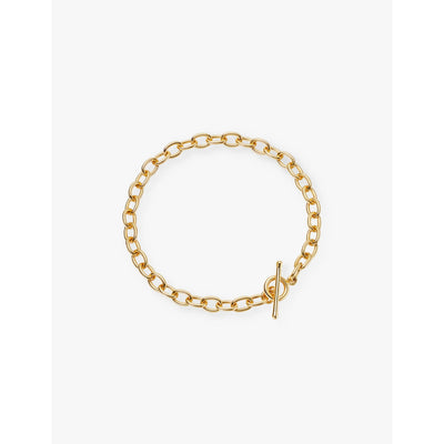 selfridges Astley Clarke Biography T-bar 18ct Yellow-Gold Plated Sterling-Silver Bracelet- Buy online at McGrocer