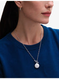Astley Clarke sterling silver sapphire locket necklace (British brand)
